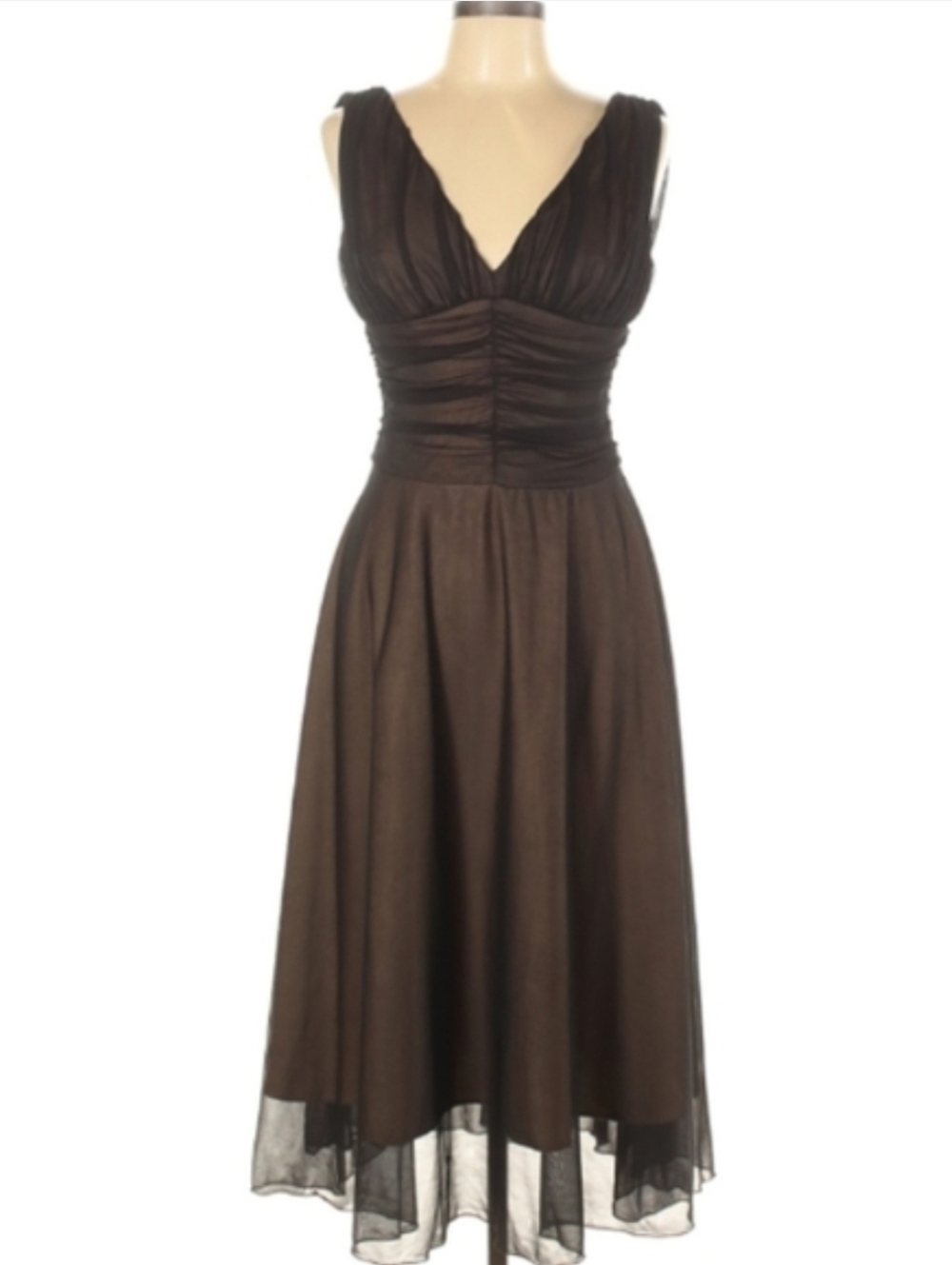 Sexy Goth Glam Black Dress Sheer Mesh Nude Lining Midi LBD Net Whimsygoth Party